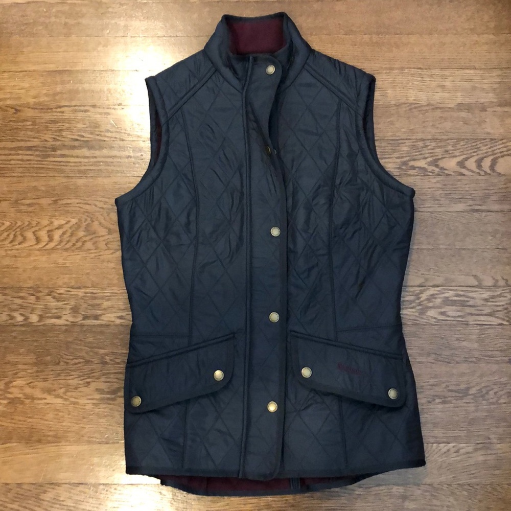 Barbour navy quilted vest